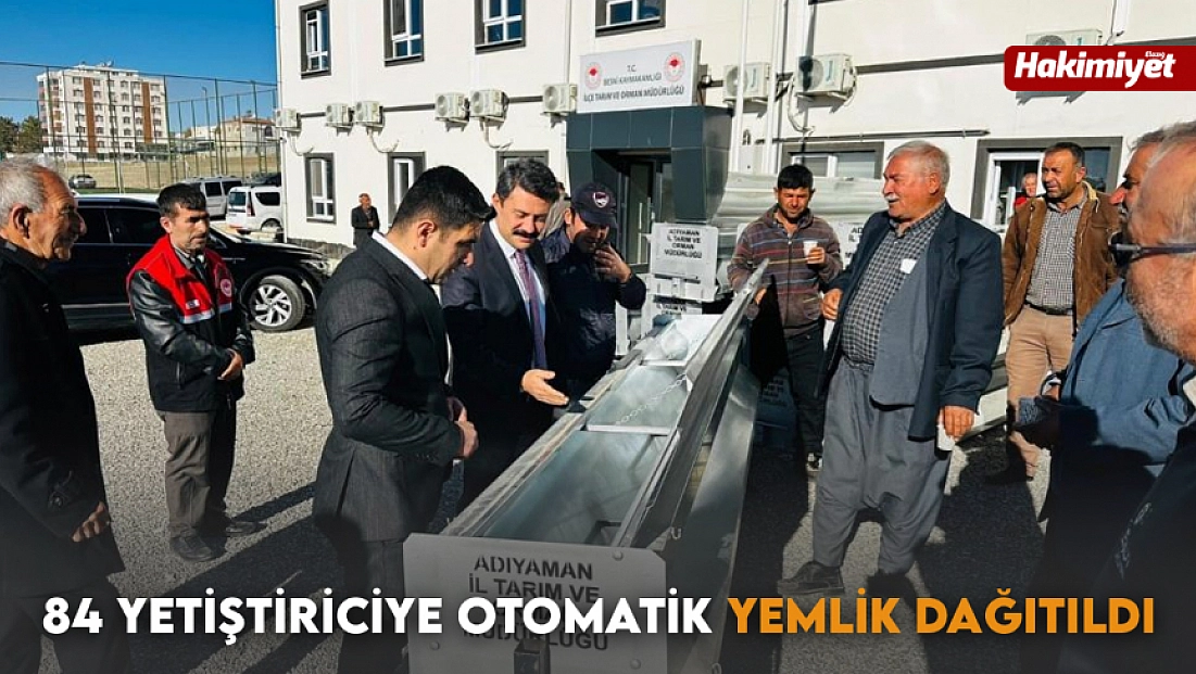 84 yetiştiriciye otomatik yemlik dağıtıldı