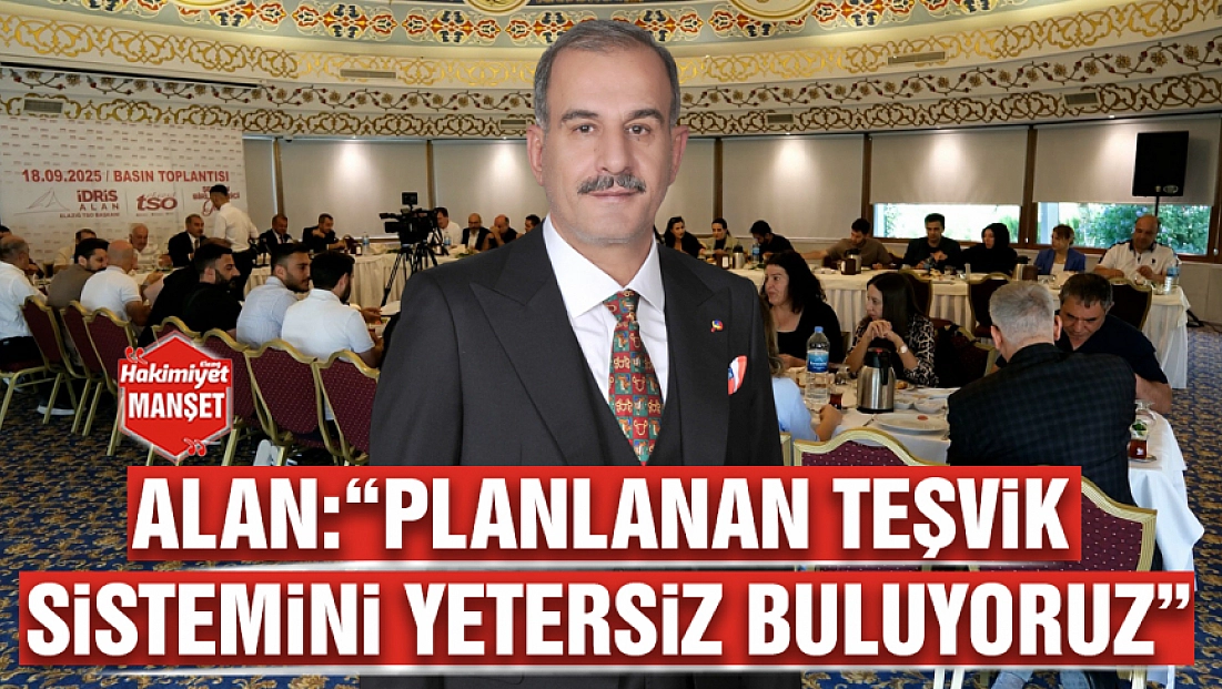 Alan: 'Planlanan teşvik sistemini yetersiz buluyoruz'