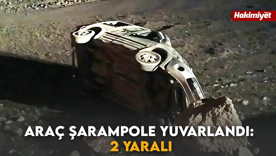 Araç Şarampole Yuvarlandı: 2 Yaralı