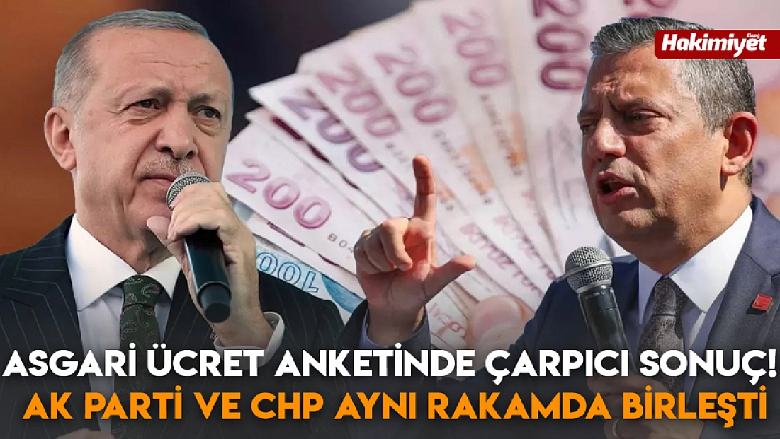 Asgari ücret anketinde çarpıcı sonuç! AK Parti ve CHP aynı rakamda birleşti