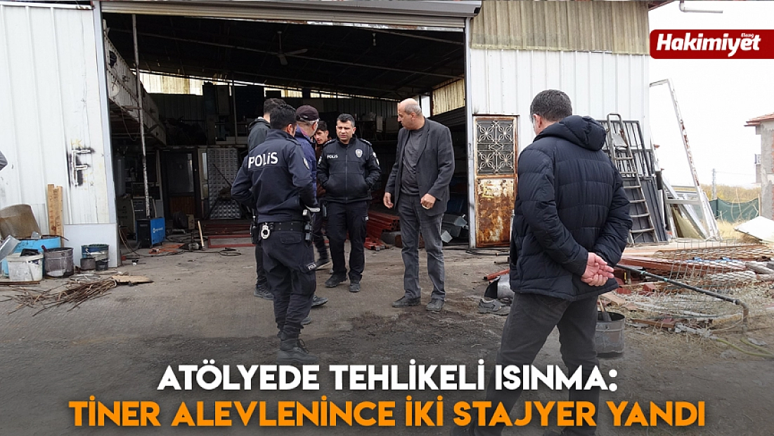 Atölyede tehlikeli ısınma: Tiner alevlenince iki stajyer yandı