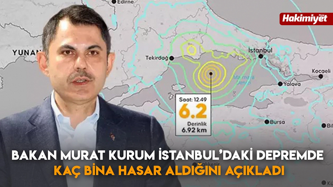 Bakan Murat Kurum İstanbul’daki depremde kaç bina hasar aldığını açıkladı