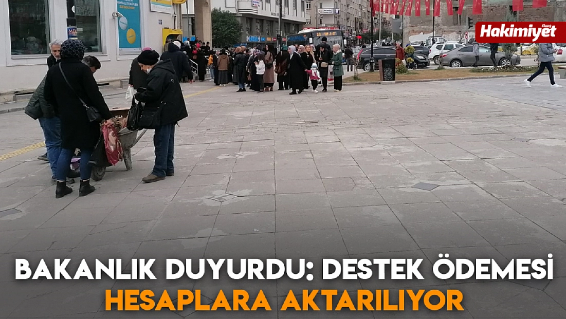 Bakanlık duyurdu: Destek ödemesi hesaplara aktarılıyor
