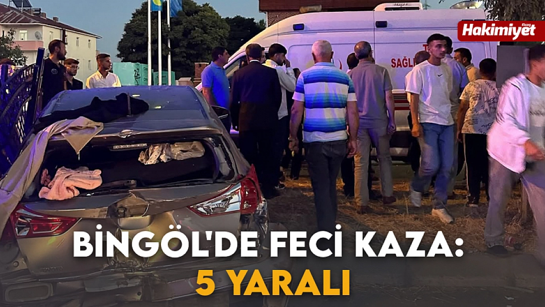 Bingöl'de feci kaza: 5 yaralı