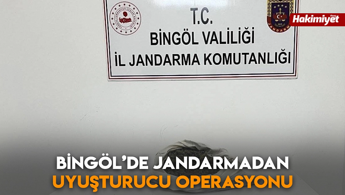 Bingöl’de jandarmadan uyuşturucu operasyonu