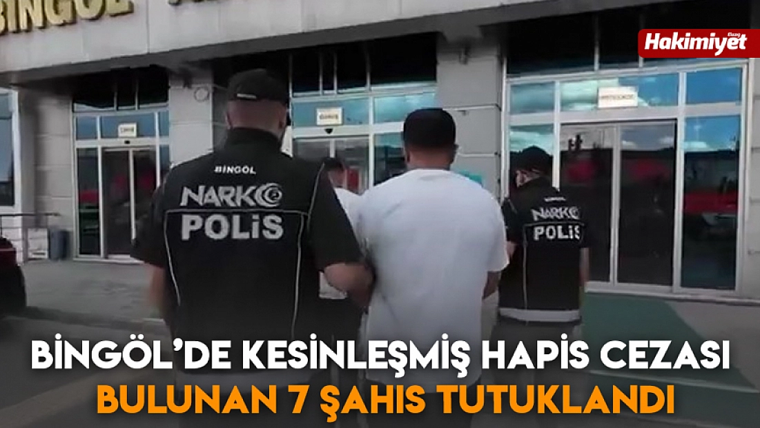 Bingöl’de kesinleşmiş hapis cezası bulunan 7 şahıs tutuklandı