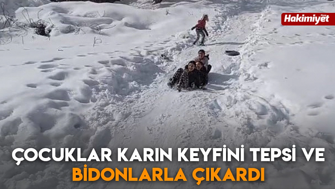 Çocuklar karın keyfini tepsi ve bidonlarla çıkardı