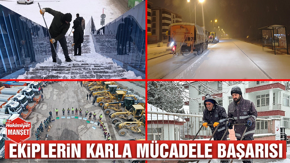Ekiplerin karla mücadele başarısı