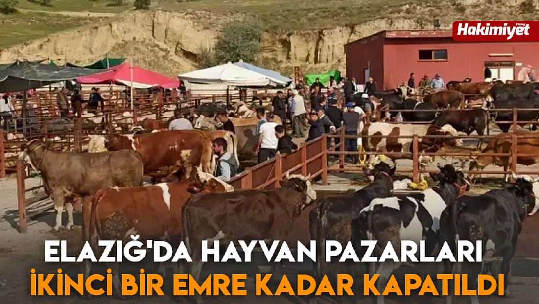 Elazığ'da hayvan pazarları ikinci bir emre kadar kapatıldı