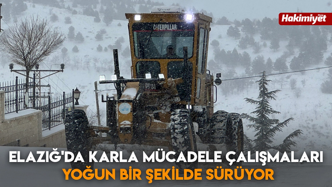 Elazığ'da karla mücadele çalışmaları yoğun bir şekilde sürüyor