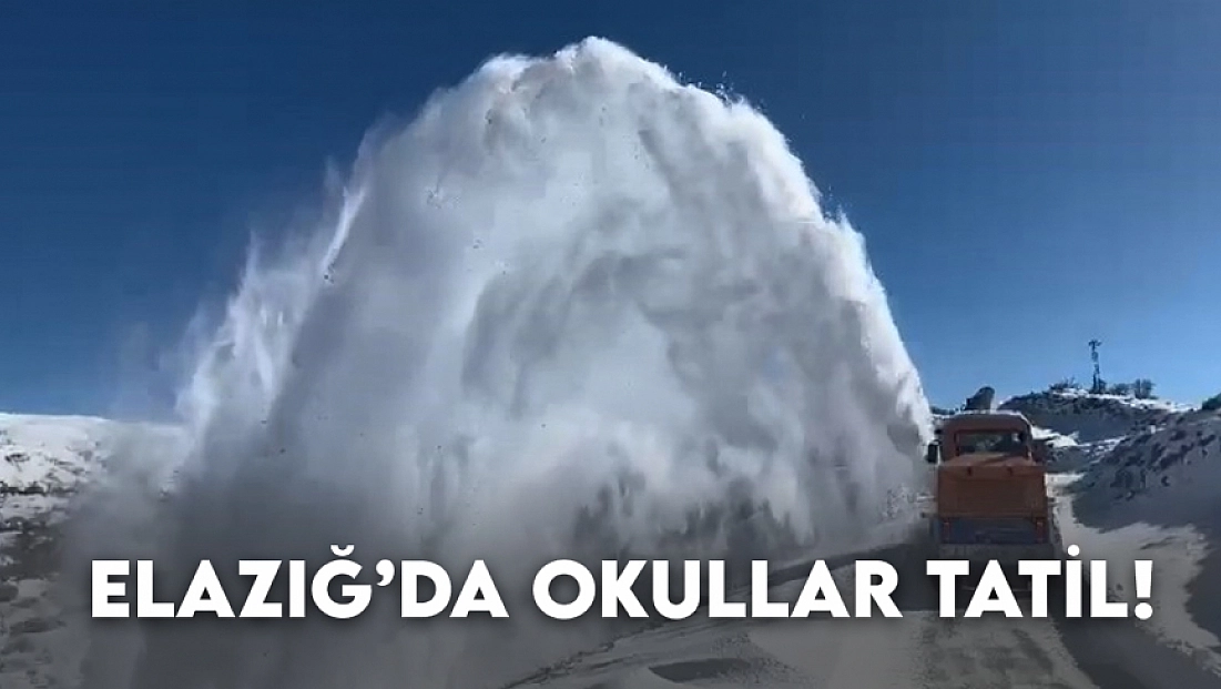 Elazığ'da okullar tatil edildi