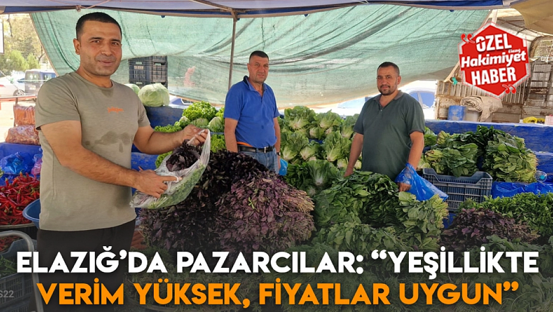 Elazığ’da pazarcılar: “Yeşillikte verim yüksek, fiyatlar uygun”