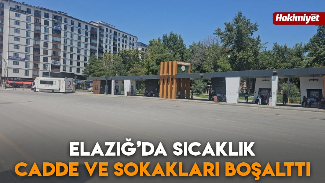 Elazığ’da sıcaklık cadde ve sokakları boşalttı