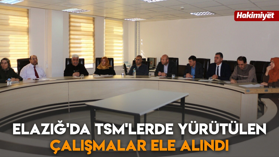 Elazığ'da TSM'lerde yürütülen çalışmalar ele alındı