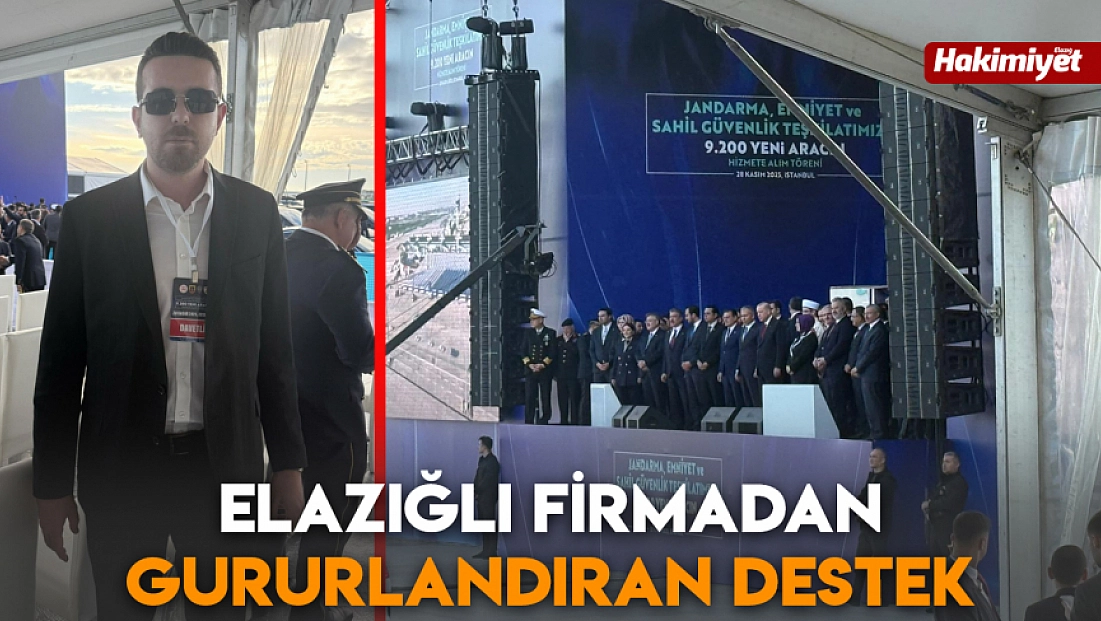 Elazığlı firmadan gururlandıran destek