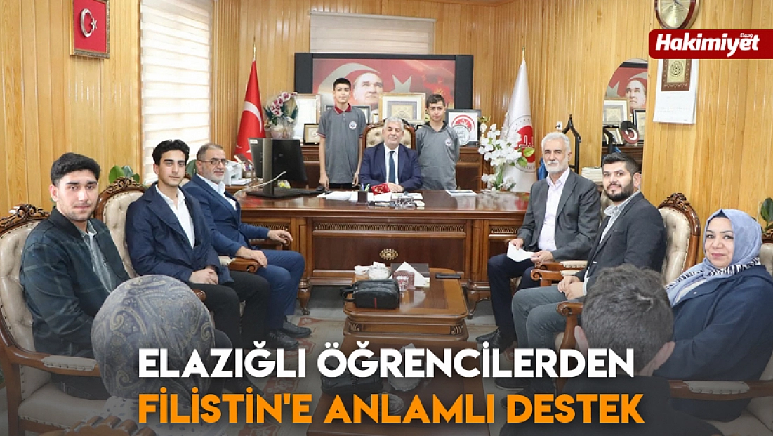 Elazığlı öğrencilerden Filistin'e anlamlı destek