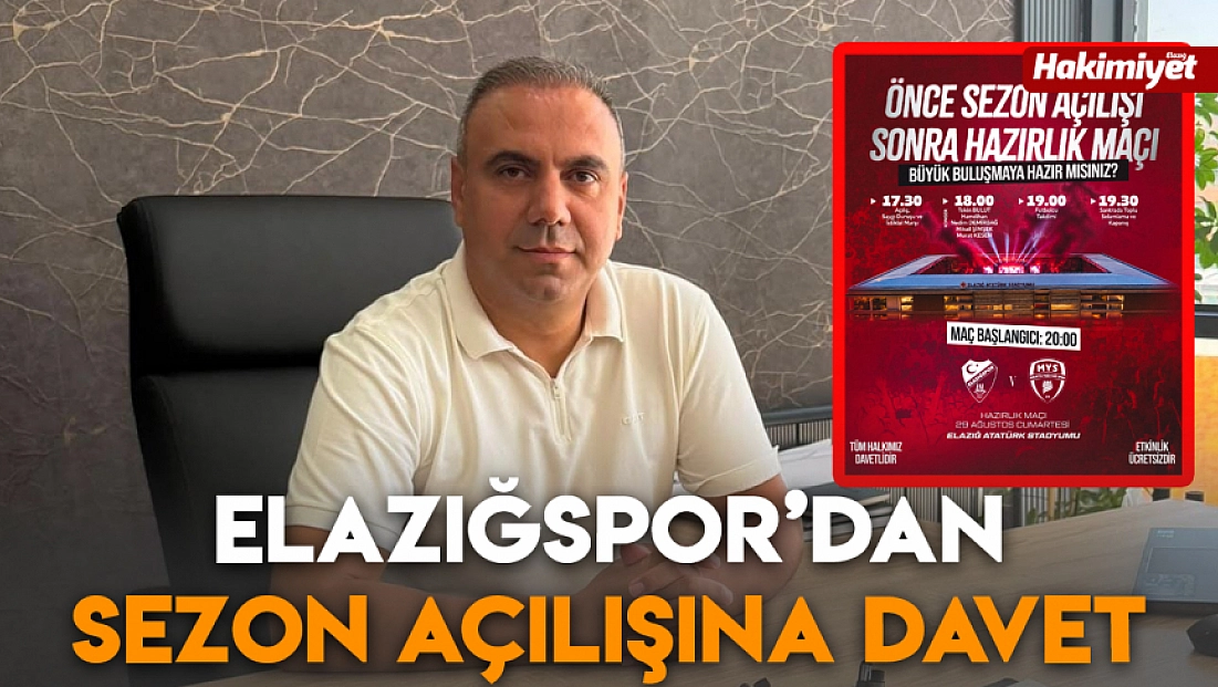 Elazığspor’dan  sezon açılışına davet