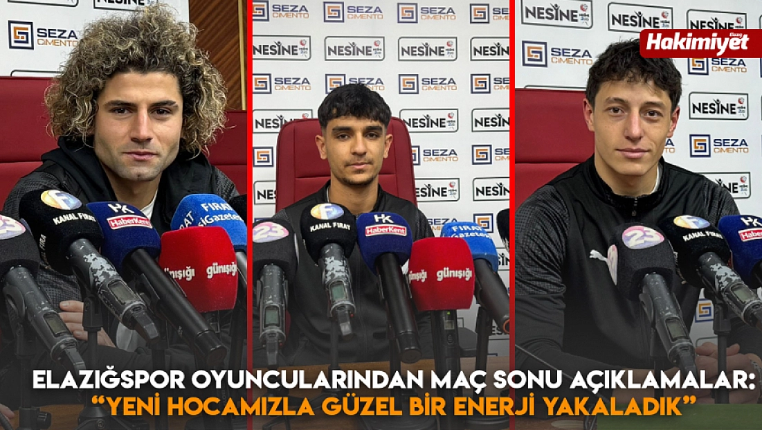 Elazığspor oyuncularından maç sonu açıklamalar: 'Yeni hocamızla güzel bir enerji yakaladık'