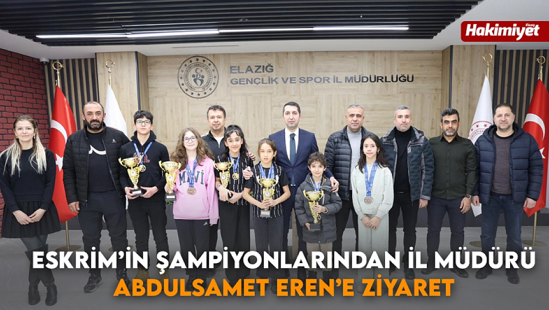 Eskrim’in şampiyonlarından İl Müdürü Abdulsamet Eren’e ziyaret