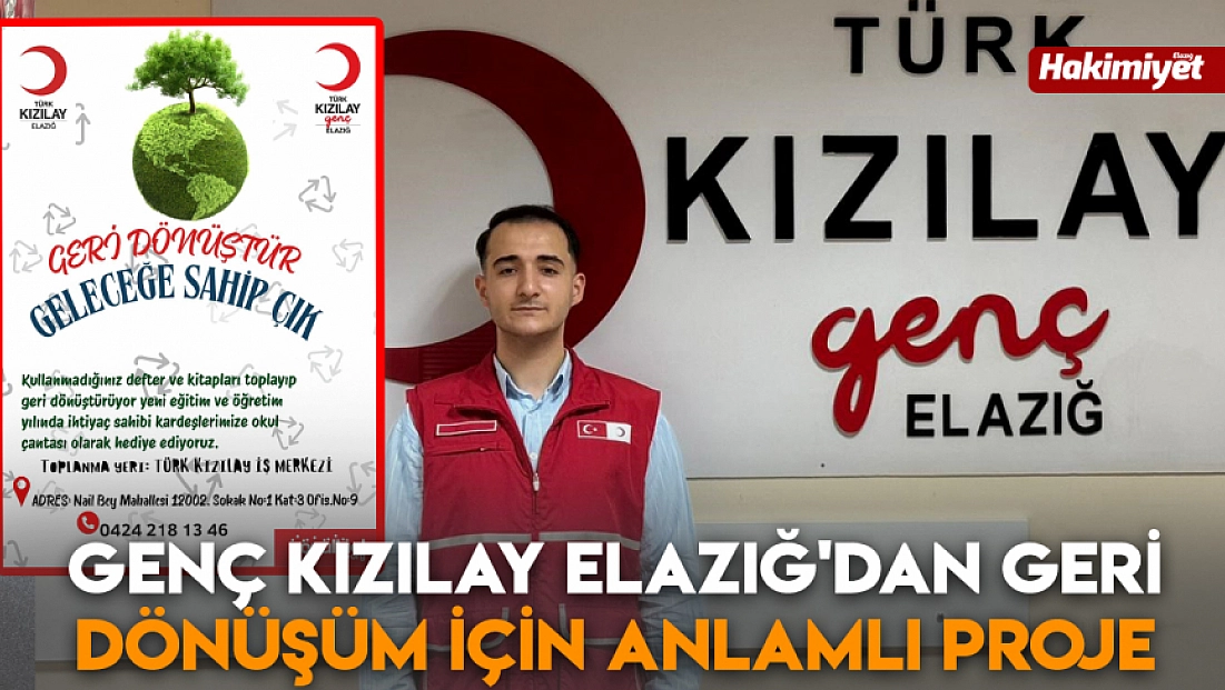 Genç Kızılay Elazığ'dan geri dönüşüm için anlamlı proje