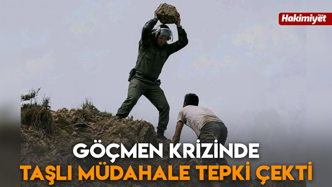 Göçmen krizinde taşlı müdahale tepki çekti