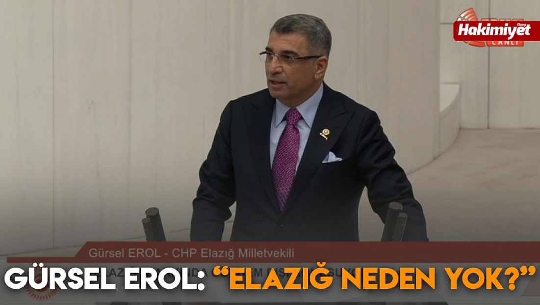 Gürsel Erol: 'Elazığ neden yok?'