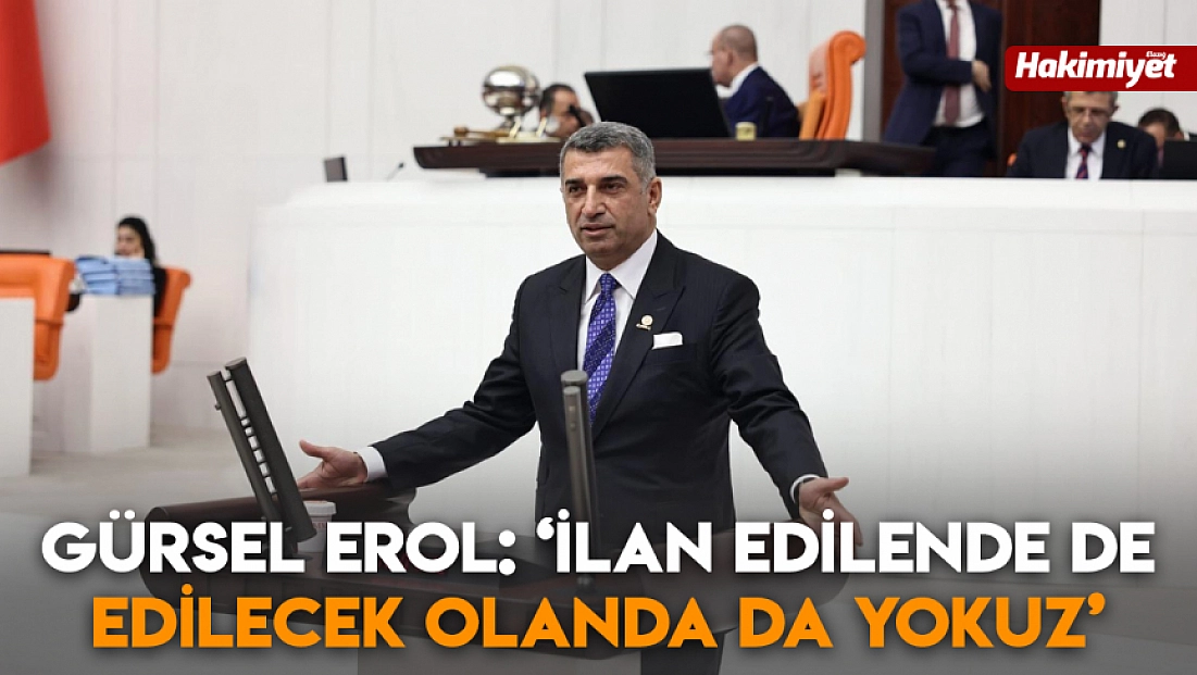 Gürsel Erol: ‘İlan edilende de edilecek olanda da yokuz’