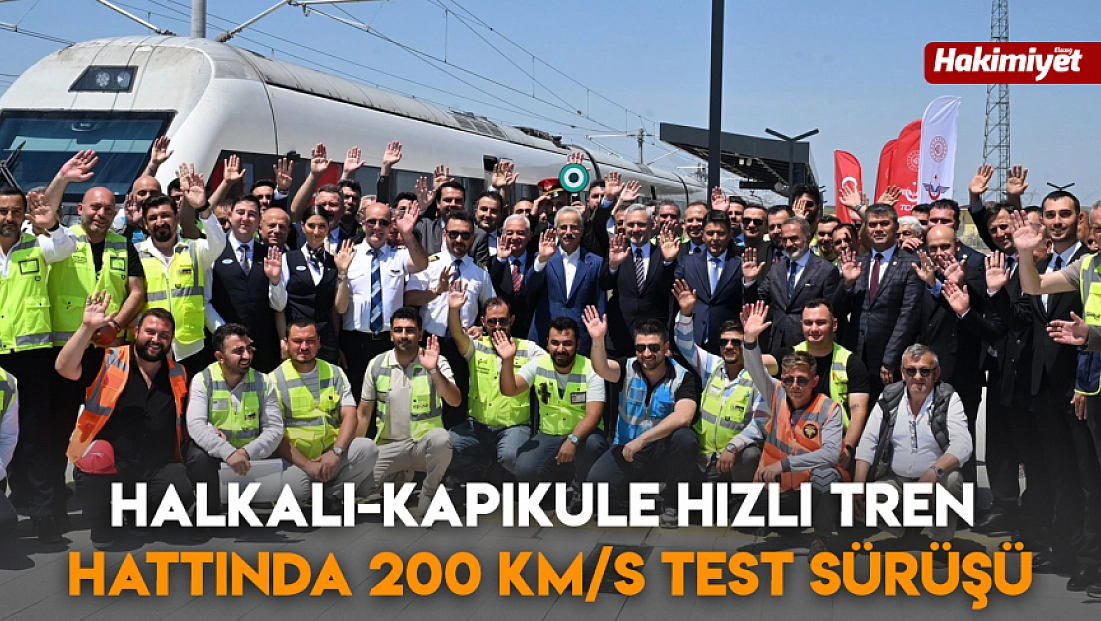 Halkalı-Kapıkule Hızlı Tren Hattında 200 km/s test sürüşü