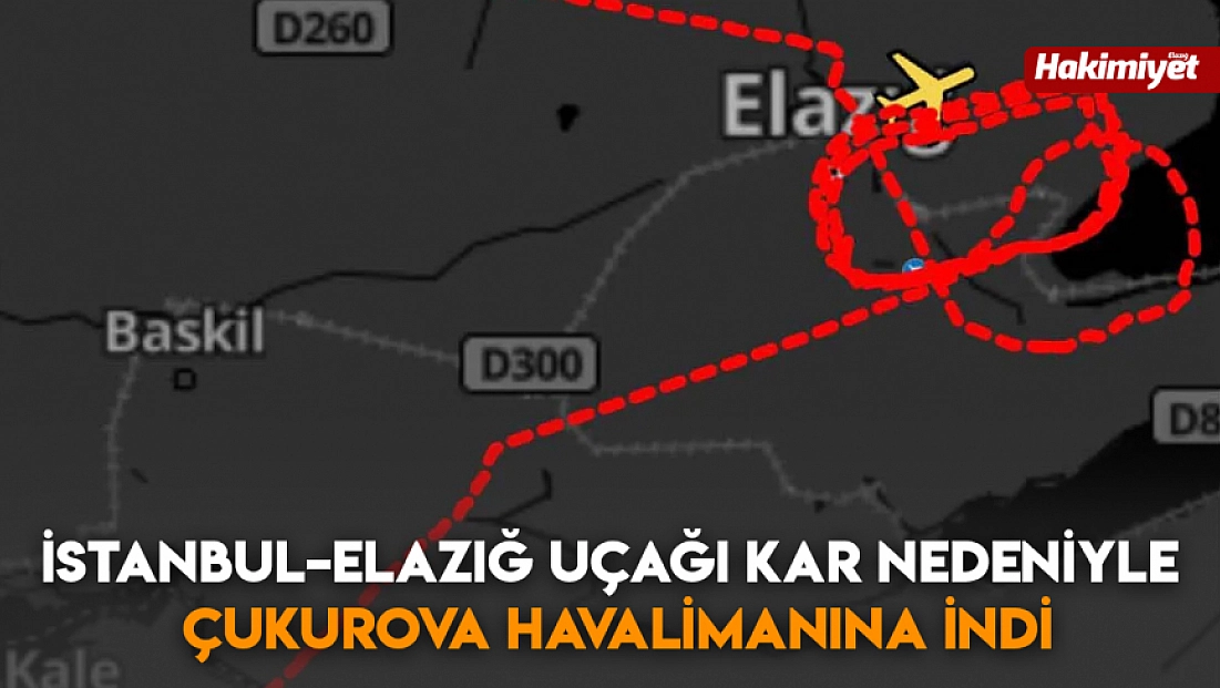 İstanbul–Elazığ Uçağı Kar Nedeniyle Çukurova Havalimanına İndi