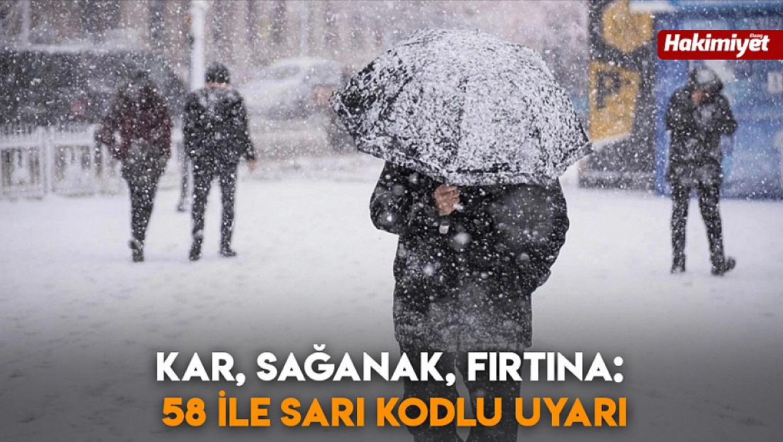 Kar, sağanak, fırtına: 58 ile sarı kodlu uyarı