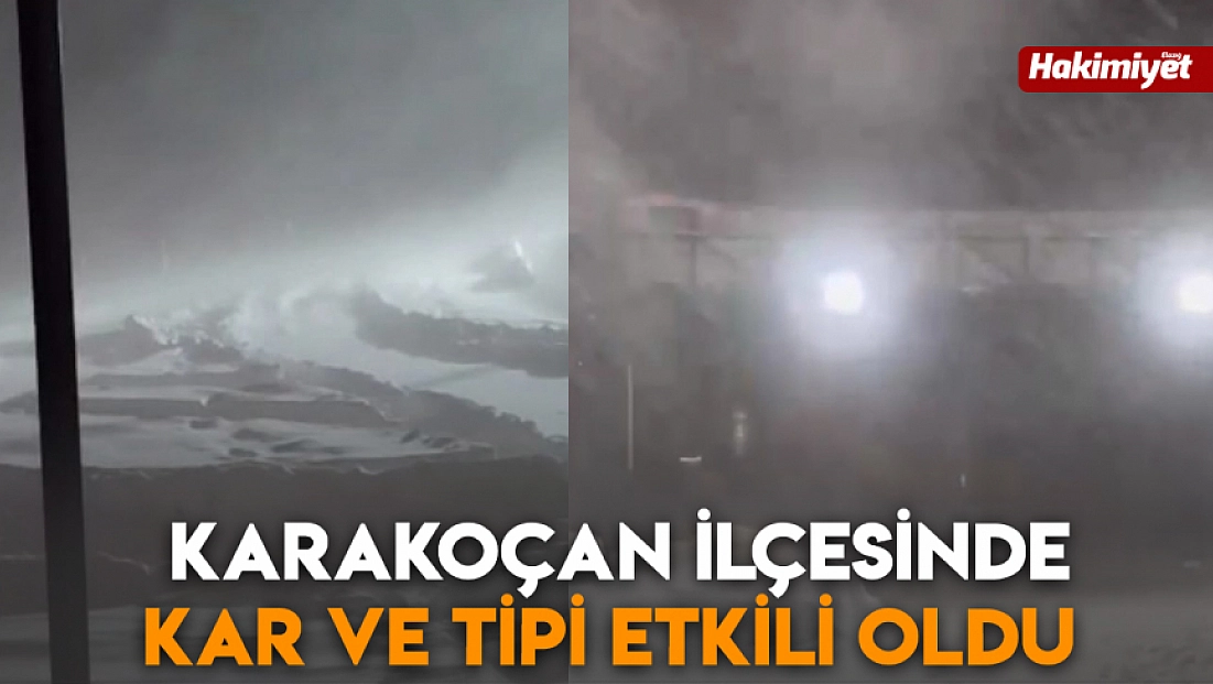 Karakoçan ilçesinde kar ve tipi etkili oldu