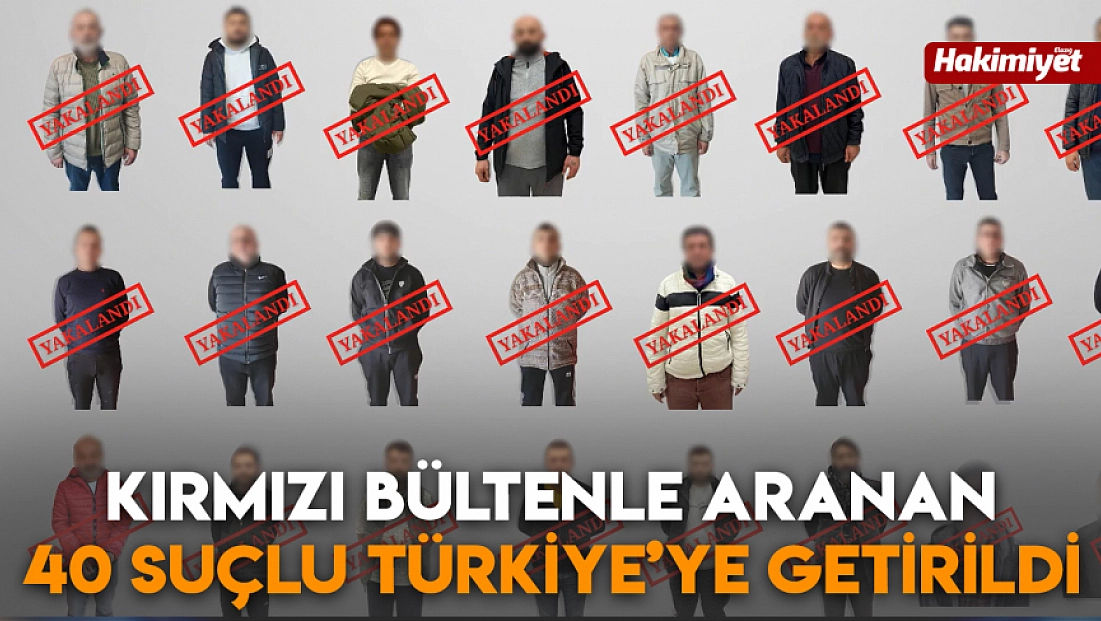 Kırmızı Bültenle aranan 40 suçlu Türkiye’ye getirildi
