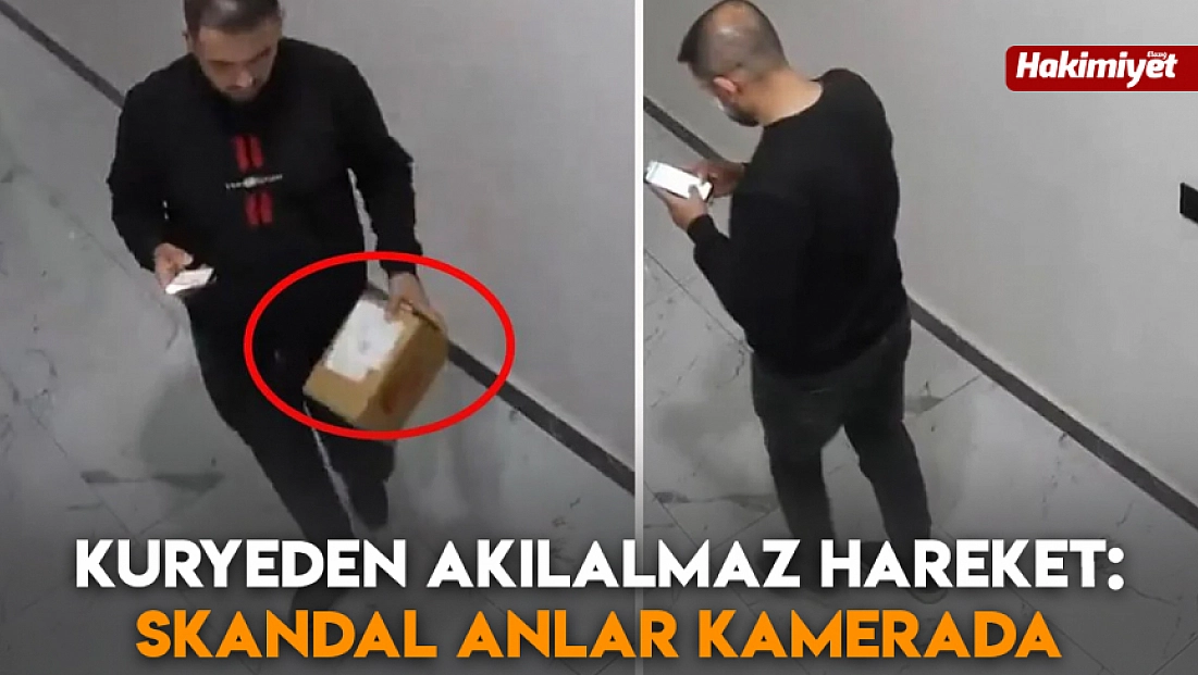Kuryeden akılalmaz hareket: Skandal anlar kamerada