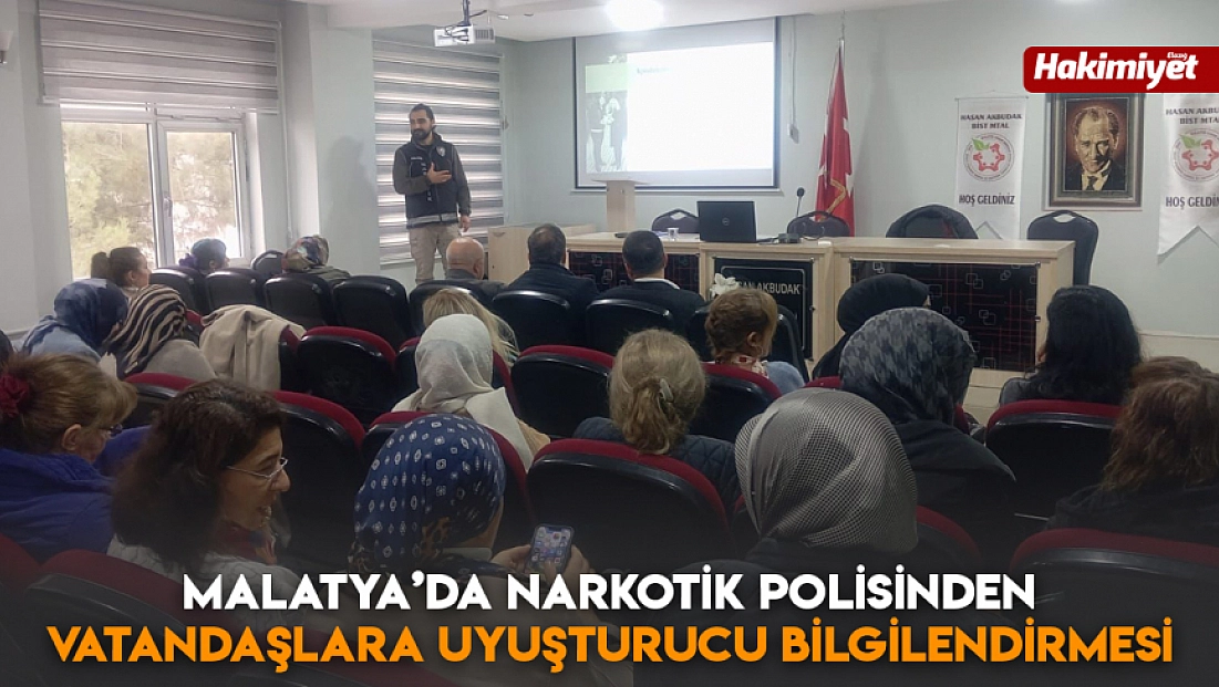 Malatya’da narkotik polisinden vatandaşlara uyuşturucu bilgilendirmesi