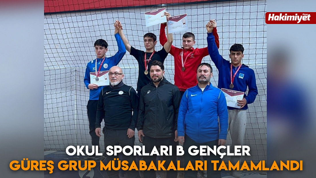 Okul sporları B Gençler Güreş Grup müsabakaları tamamlandı