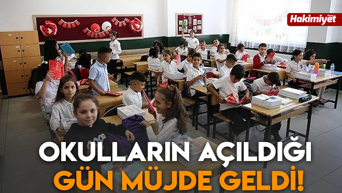 Okulların açıldığı gün müjde geldi!