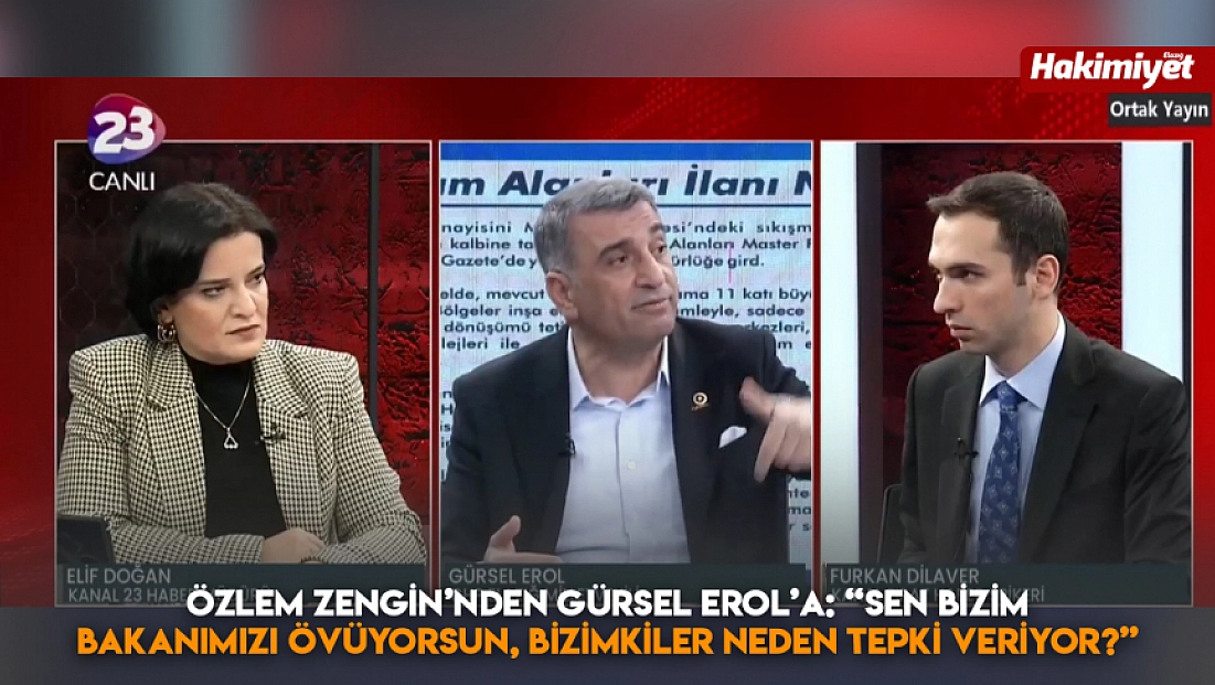 Özlem Zengin’nden Gürsel Erol’a: ‘Sen bizim bakanımızı övüyorsun, bizimkiler neden tepki veriyor?’
