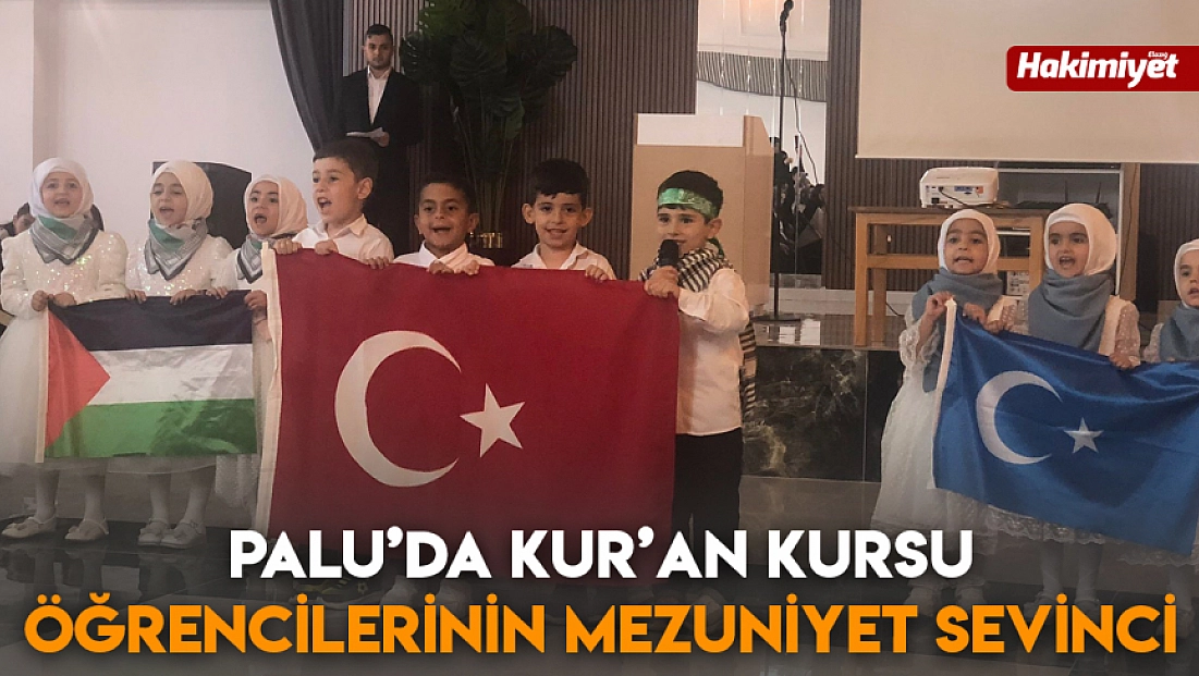 Palu’da Kur’an kursu öğrencilerinin mezuniyet sevinci