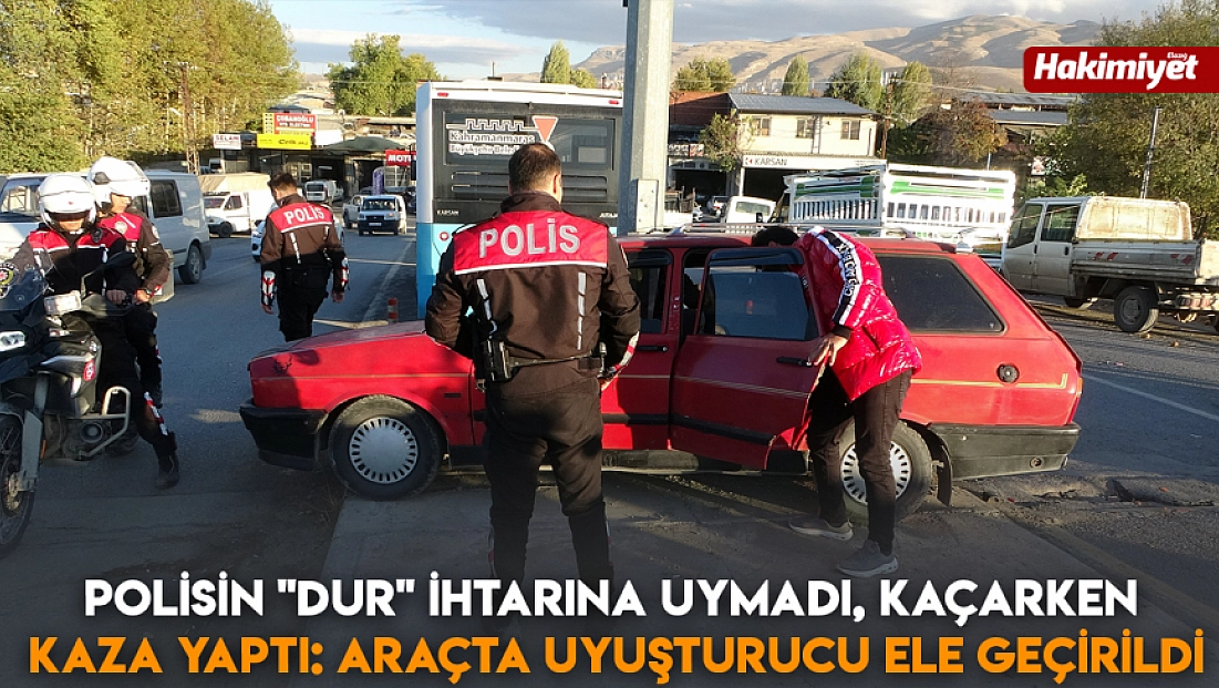 Polisin 'dur' ihtarına uymadı, kaçarken kaza yaptı: Araçta uyuşturucu ele geçirildi