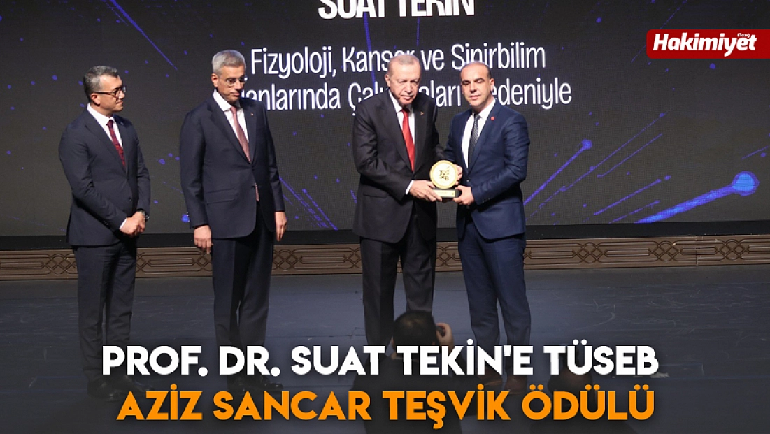 Prof. Dr. Suat Tekin'e TÜSEB Aziz Sancar teşvik ödülü