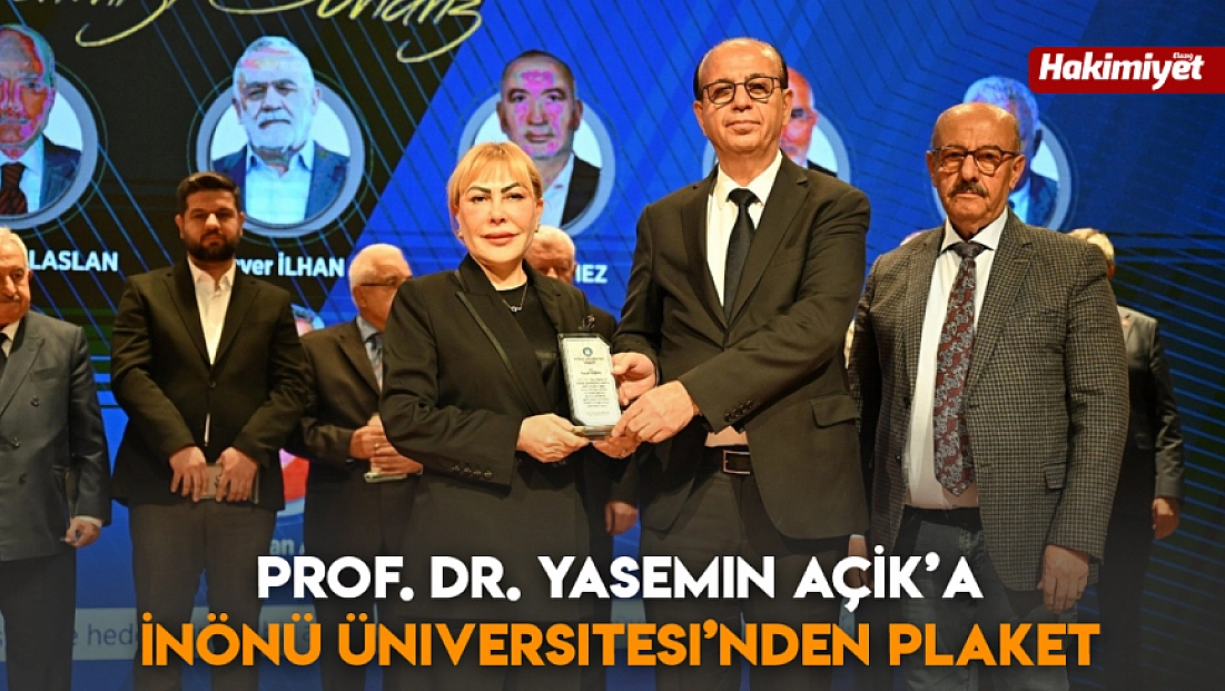 Prof. Dr. Yasemin Açık’a İnönü Üniversitesi’nden plaket