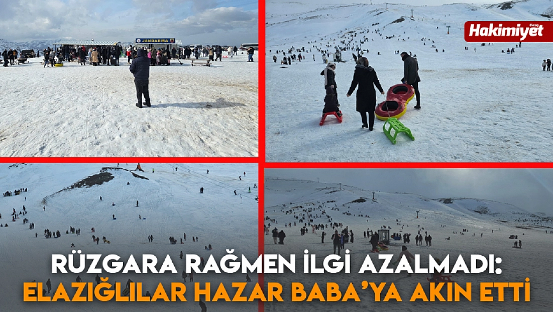 Rüzgara rağmen ilgi azalmadı: Elazığlılar Hazar Baba’ya akın etti