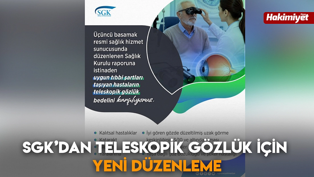 SGK’dan Teleskopik Gözlük için yeni düzenleme