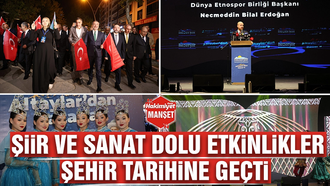 Şiir ve sanat dolu etkinlikler şehir tarihine geçti