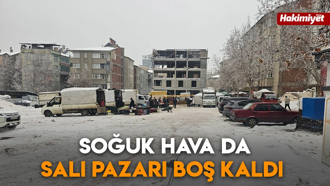 Soğuk hava da salı pazarı boş kaldı