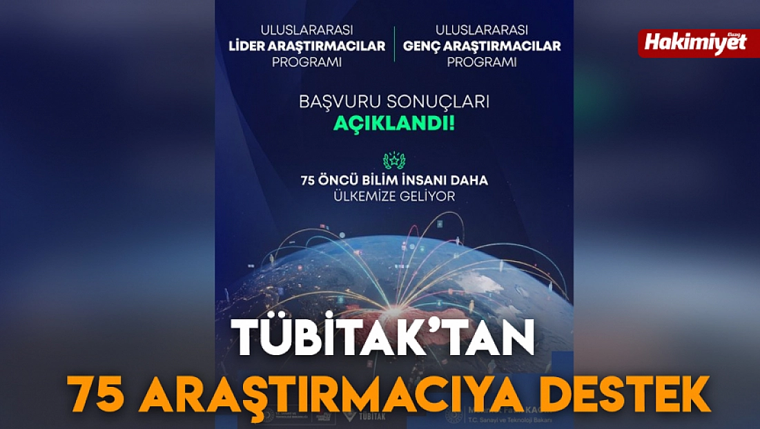 TÜBİTAK’tan 75 araştırmacıya destek