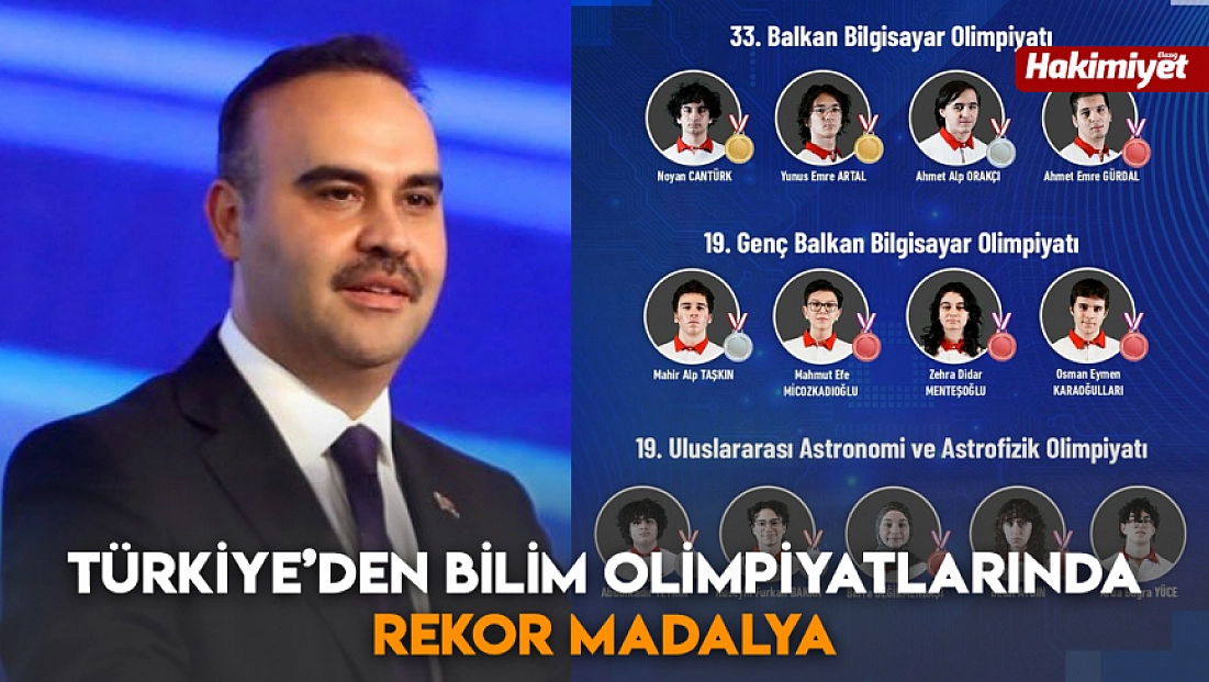Türkiye’den bilim olimpiyatlarında rekor madalya