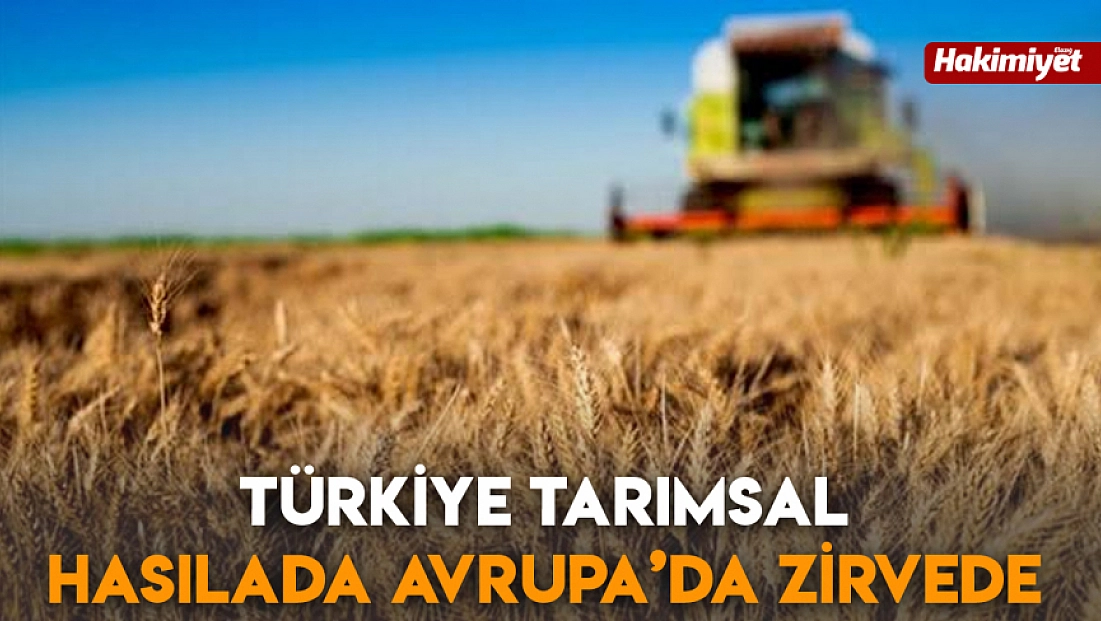 Türkiye tarımsal hasılada Avrupa’da zirvede