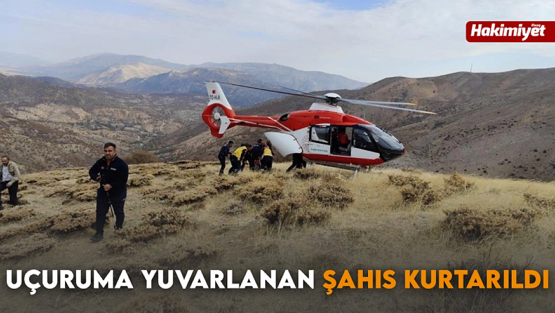 Uçuruma yuvarlanan şahıs kurtarıldı