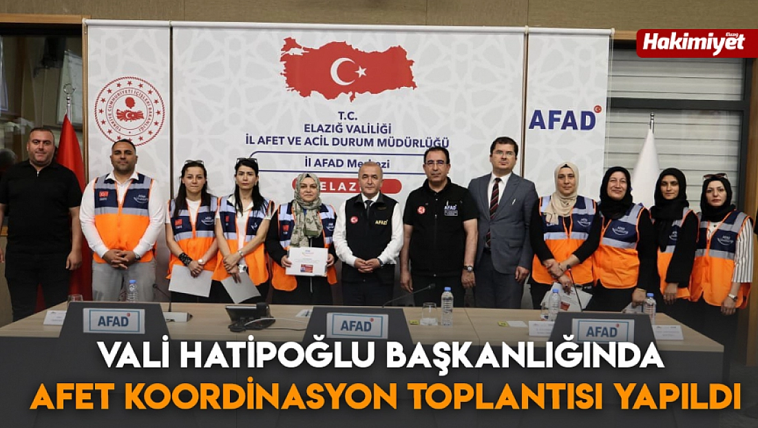Vali Hatipoğlu Başkanlığında Afet Koordinasyon Toplantısı yapıldı